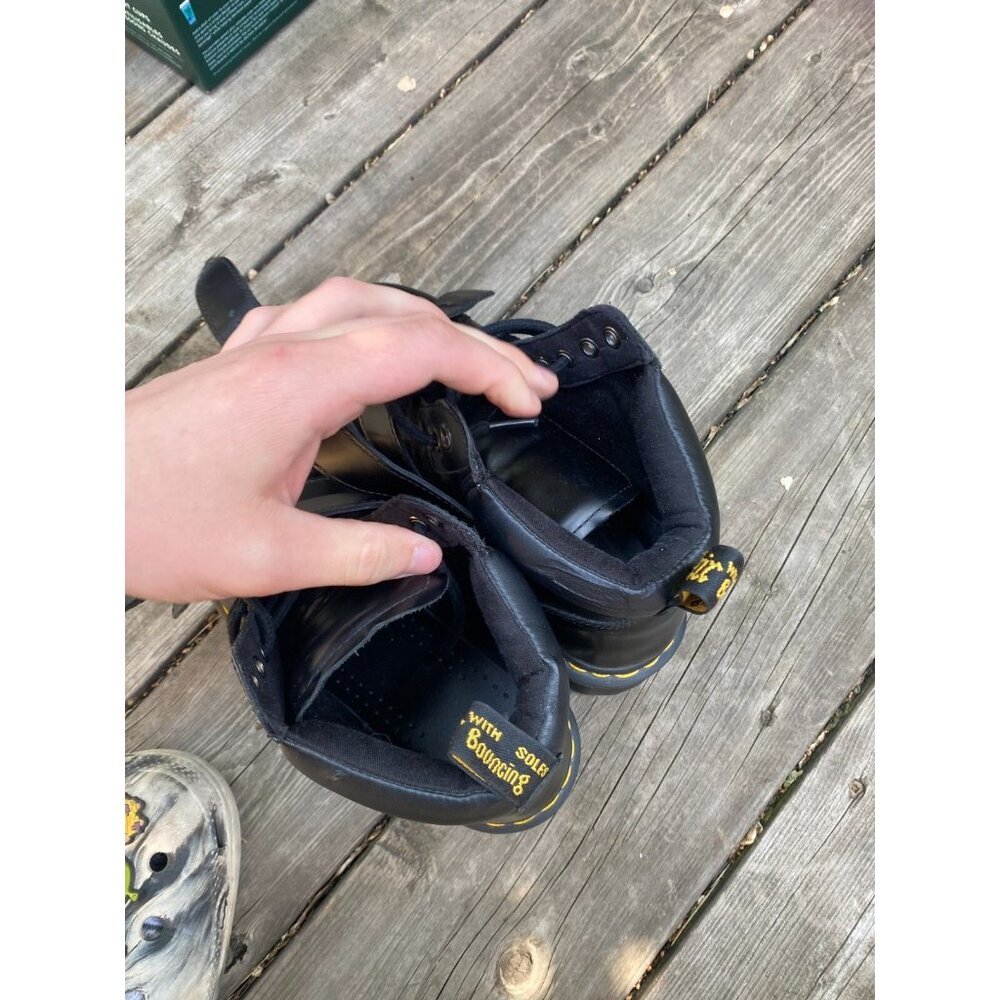 Dr Martens Black Platform Buckle Ankle Boots - Women's - Picture 10 of 11